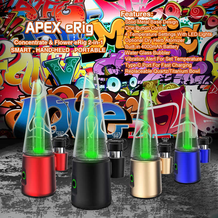 The new Apex eRig vaporizer is a dry herb wax heating tool Three-purpose smoking device