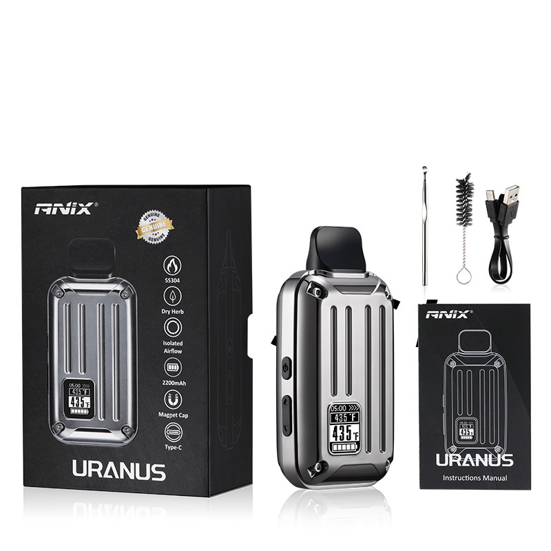 2025 New Dry herb Vaporizer Uranus kit Auto Bake Heater-Silver