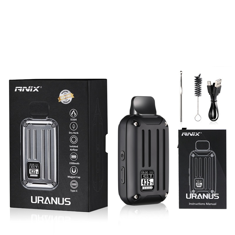 2025 New Dry herb Vaporizer Uranus kit Auto Bake Heater-Black